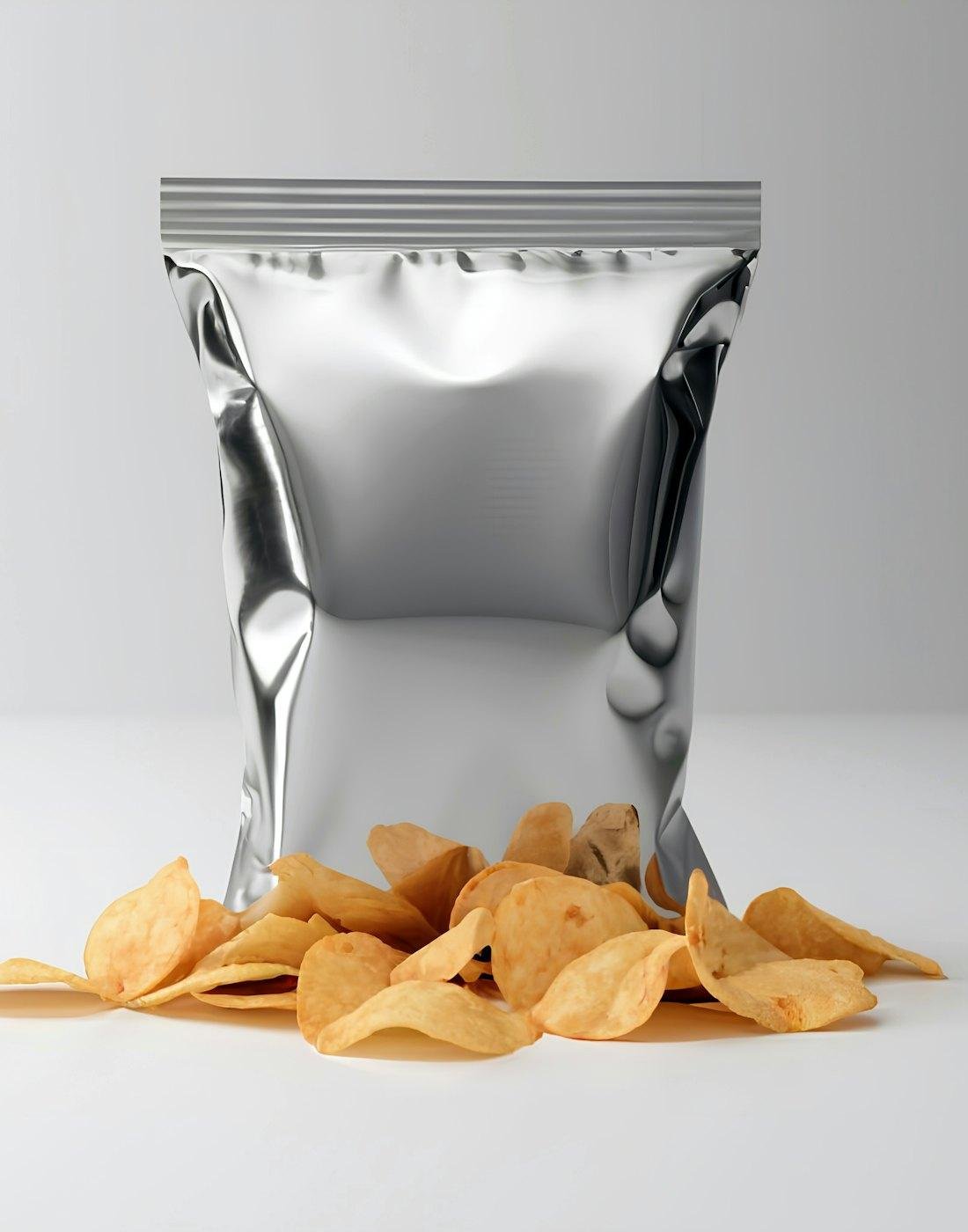 Silver flexible snack pouch