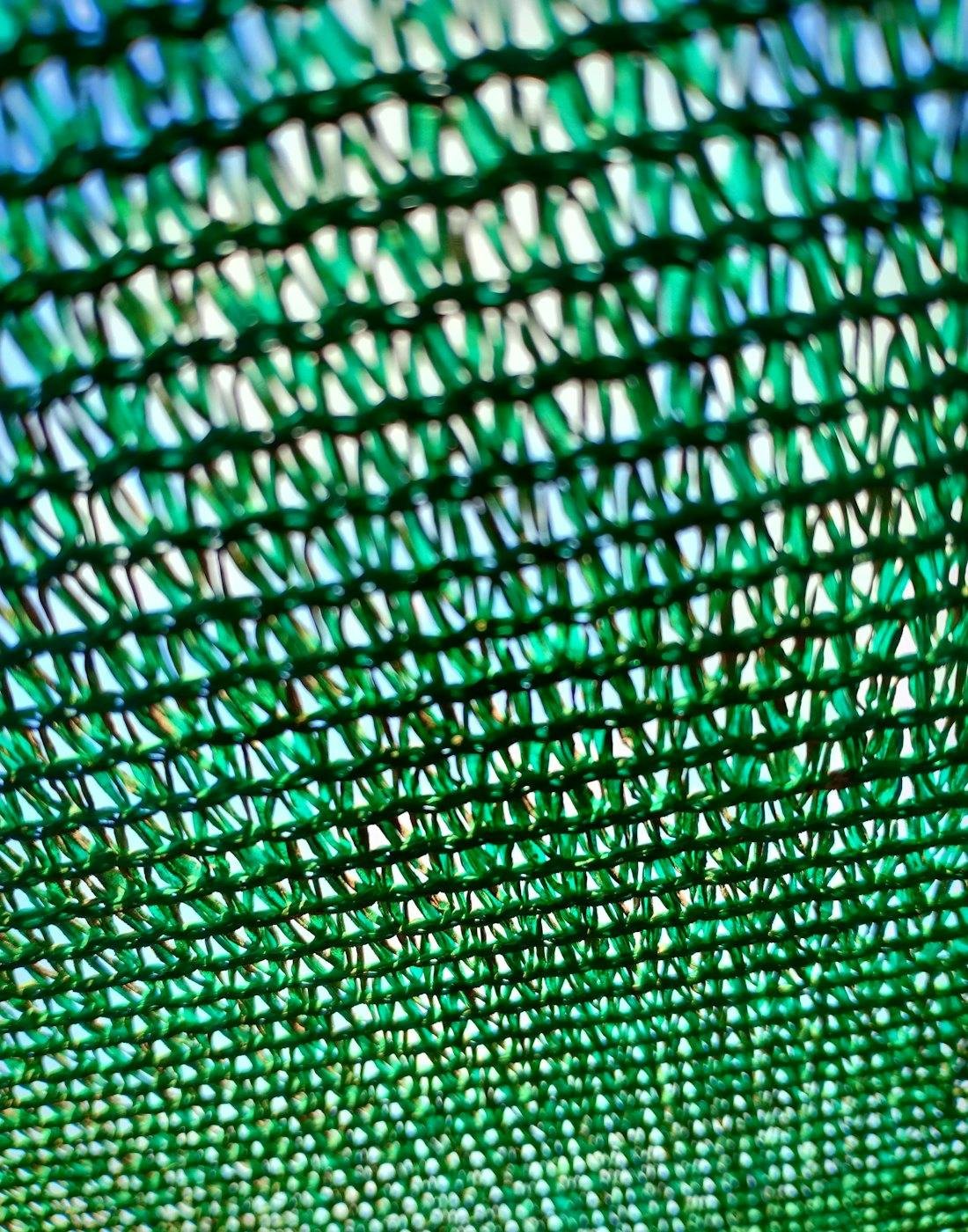 Green shade net close up